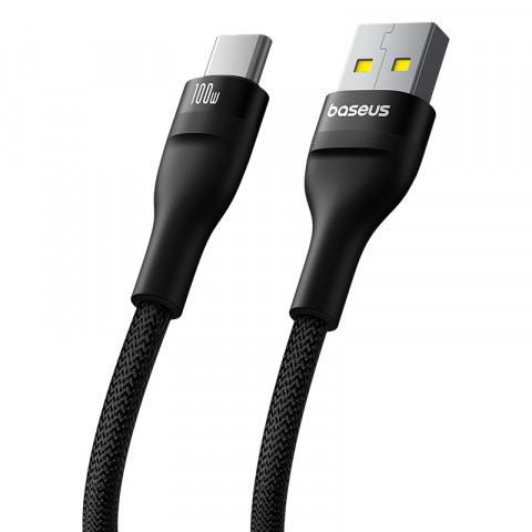 Kabel Baseus Flash 2 USB-USB C 100w 2m (czarny) - Galeria zdjęcie 5