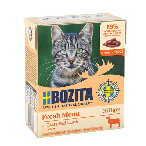 BOZITA Fresh Menu Jagnięcina w sosie - mokra karma dla kota - 4x370g - Galeria zdjęcie 2