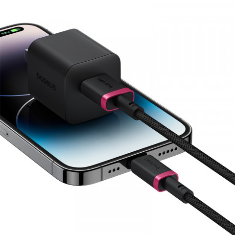 Kabel Baseus Dura 2.4A 1m (czerwono-czarny) - Galeria zdjęcie 6