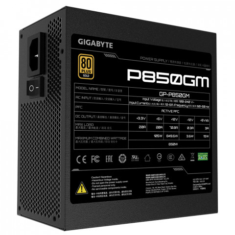 Zasilacz Gigabyte P850GM 850W 80+ Gold - Galeria zdjęcie 2