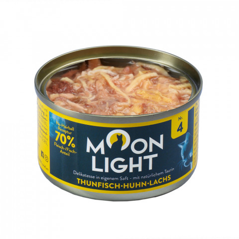 MOONLIGHT Dinner Nr 4 Tuńczyk, kurczak i łosoś - mokra karma dla kota - 80g - Galeria zdjęcie 3