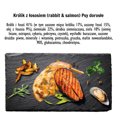 PAKA ZWIERZAKA Królik z łososiem M - sucha karma dla psa - 3kg - Galeria zdjęcie 2