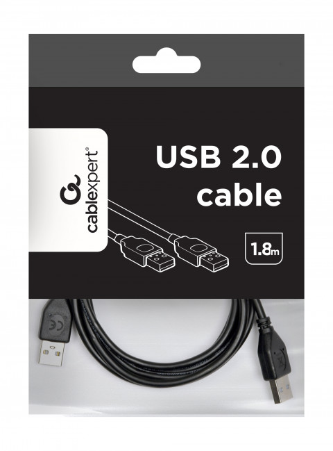 Kabel Gembird ( USB A - USB A M-M 1,8m czarny ) - Galeria zdjęcie 4