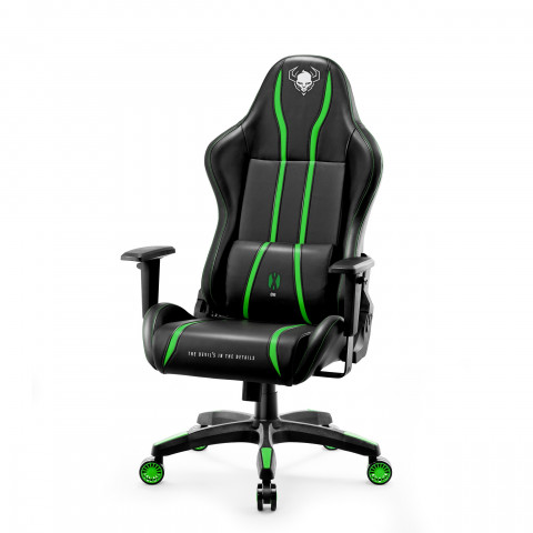 Fotel gamingowy DIABLO X-ONE 2.0 normal fotel czarno-zielony - Galeria zdjęcie 1