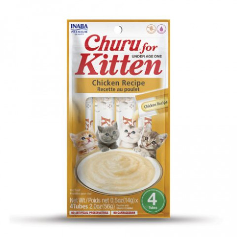 INABA CHURU KITTEN Kurczak - przysmak dla kociąt - 4x14g (56g) - Galeria zdjęcie 1