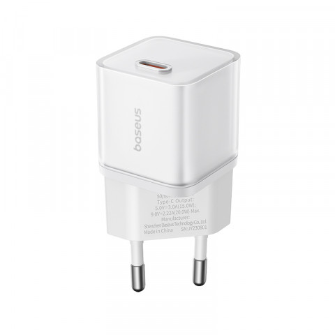 Ładowarka Baseus GaN5S 1C 20W EU (moon white) - Galeria zdjęcie 1