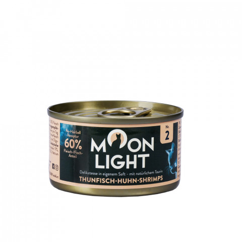 MOONLIGHT Dinner nr 2 Tuńczyk, kurczak i krewetki - mokra karma dla kota - 80g - Galeria zdjęcie 1