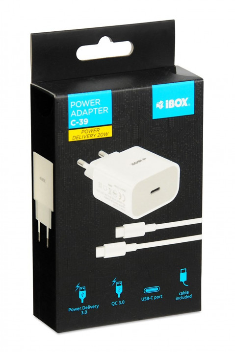 ŁADOWARKA SIECIOWA I-BOX C-39 USB-C PD20W - Galeria zdjęcie 14