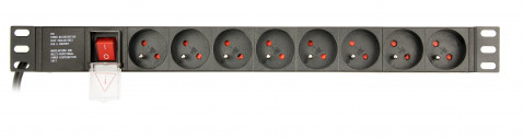 GEMBIRD LISTWA ZASILAJĄCA RACK 19" (PDU) 1U, 16A - Galeria zdjęcie 1