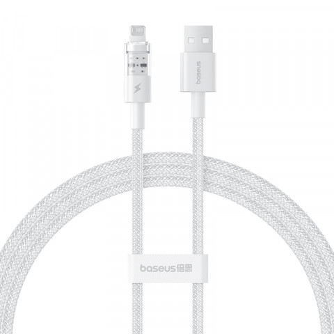Kabel Baseus Gem 2.4A 1m (biały) - Galeria zdjęcie 1