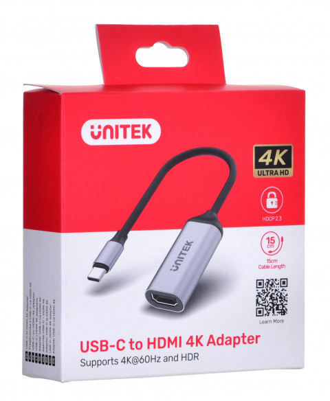 UNITEK ADAPTER USB-C - HDMI 2.0 4K 60HZ, M/F - Galeria zdjęcie 5