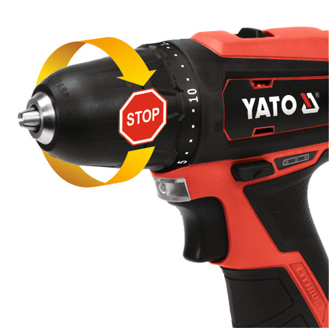 Wiertarko-wkrętarka YT-82901 AKU 12V YATO - Galeria zdjęcie 4