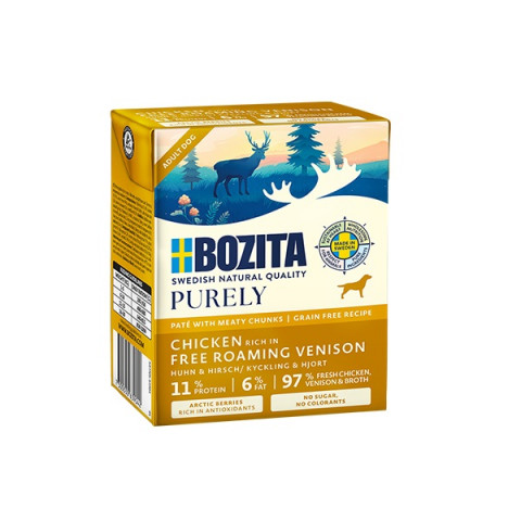 BOZITA Purely Paté Duoprotein Kurczak i dziczyzna - mokra karma dla psa - 370g - Galeria zdjęcie 1
