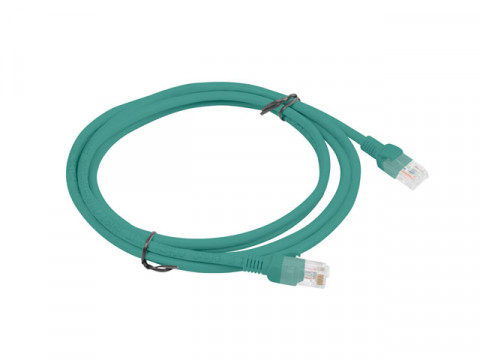 PATCHCORD KAT.5E UTP 2M ZIELONY FLUKE PASSED LANBERG 10-PACK - Galeria zdjęcie 2