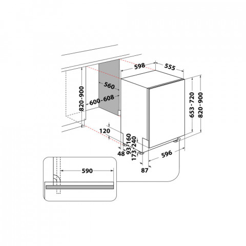 Zmywarka do zabudowy WHIRLPOOL WI 7020 PF - Galeria zdjęcie 15