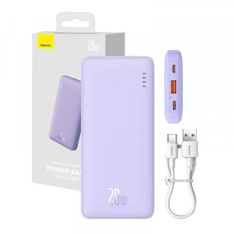 BASEUS POWERBANK AIRPOW 10000MAH 20W (FIOLETOWY) - Galeria zdjęcie 8