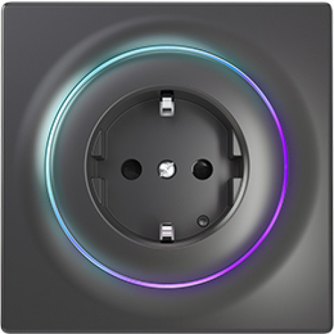 FIBARO Gniazdo Walli Outlet type F FGWOF-011 antracyt - Galeria zdjęcie 1