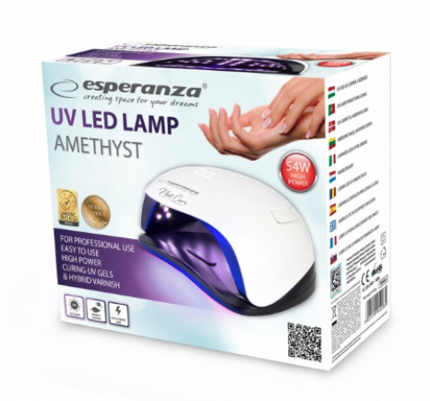 ESPERANZA LAMPA UV DO PAZNOKCI 54W AMETHYST BIAŁA - Galeria zdjęcie 4