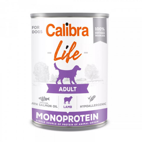 CALIBRA Life Adult Monoprotein Jagnięcina - mokra karma dla psa - 400g - Galeria zdjęcie 1