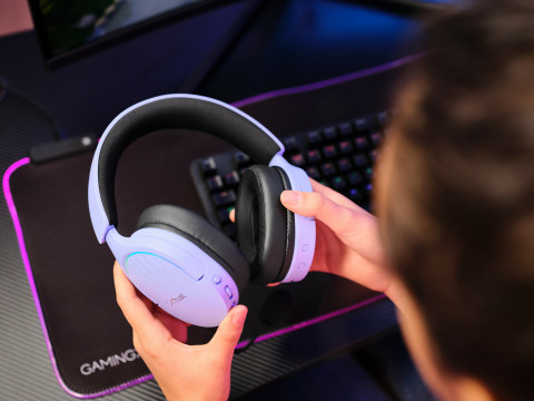 Słuchawki gamingowe Trust GXT 491P FAYZO WIRELESS Purple (25305) - Galeria zdjęcie 9