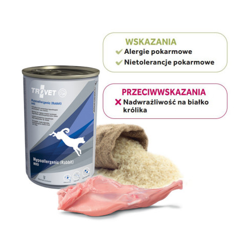 TROVET Hypoallergenic RRD z królikiem - mokra karma dla psa - 12x400 g - Galeria zdjęcie 2
