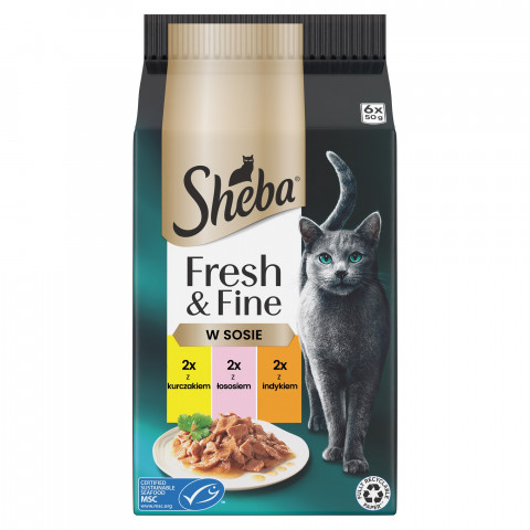 SHEBA Fresh & Fine Mięsne dania w sosie - mokra karma dla kota - 6x50g - Galeria zdjęcie 1