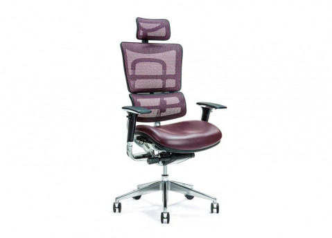 Ergonomiczny fotel biurowy ERGO 800 śliwkowy - Galeria zdjęcie 1