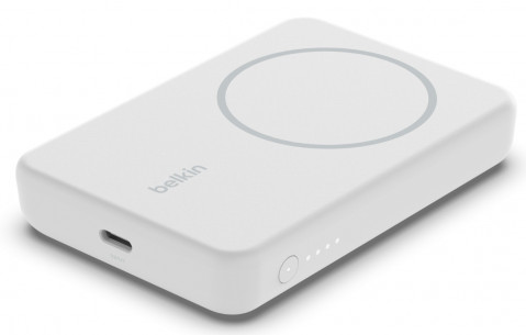 Powerbank bezprzewodowy Belkin BoostCharge Magnetic Wireless Power Bank 5K + Stand MagSafe Compatible 5000mAh 7,5W White - Galeria zdjęcie 2