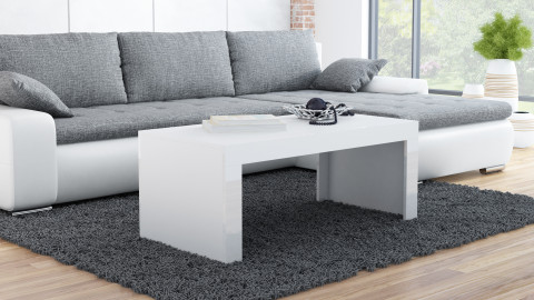 Stolik/ława TESS 120 biały/ biały połysk - Galeria zdjęcie 1