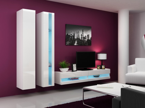 Regał VIGO NEW 180/40/30 biały/biały połysk - Galeria zdjęcie 7