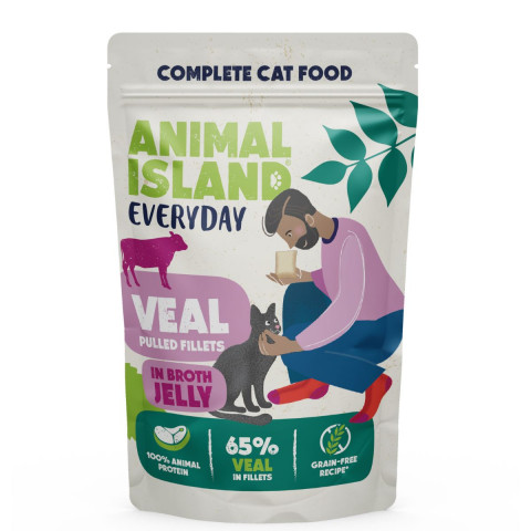 ANIMAL ISLAND Everyday Jelly Cielęcina - mokra karma dla kota - 12 x 85g - Galeria zdjęcie 2