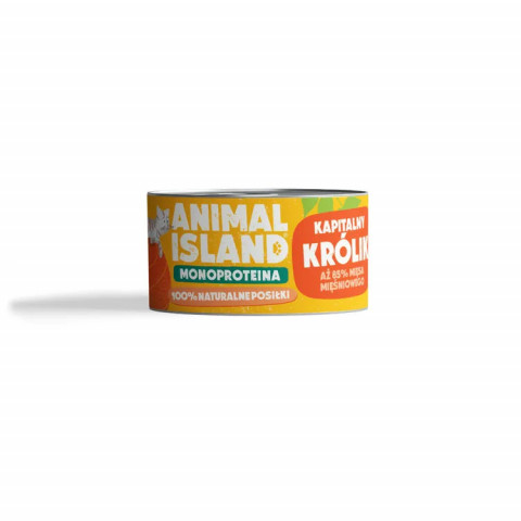 ANIMAL ISLAND Monoproteina Królik - mokra karma dla kota - 100g - Galeria zdjęcie 1
