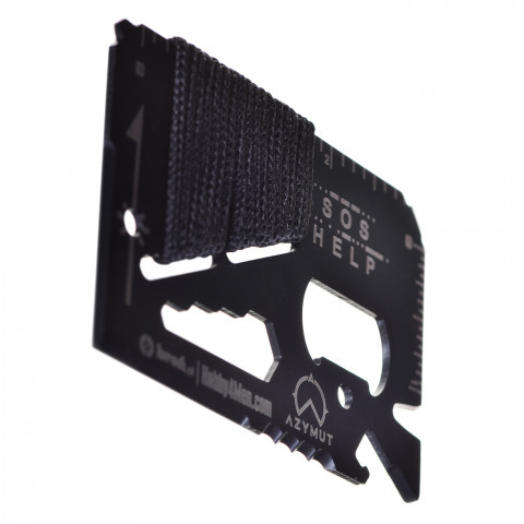 Multitool AZYMUT TOOL CARD karta wielofunkcyjna - 13 narzędzi + etui, 85/53 mm (H-O200930TC) - Galeria zdjęcie 2