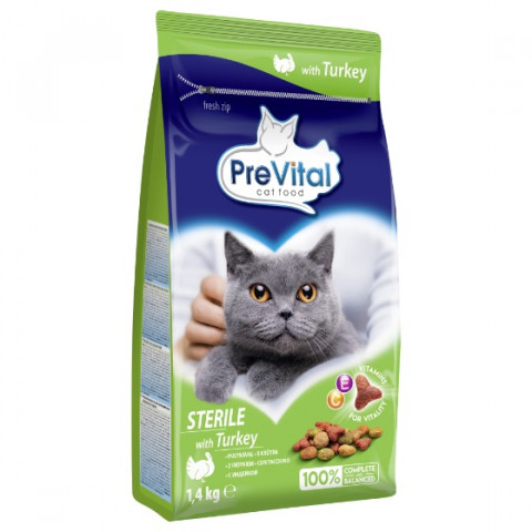 PREVITAL Sterile Indyk - sucha karma dla kota - 1,4kg - Galeria zdjęcie 1