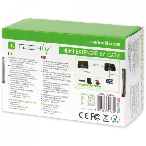TECHLY EXTENDER HDMI HD 3D PO RJ45 DO 60M - Galeria zdjęcie 9