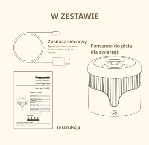 PANASONIC CP-JNW01CW - fontanna dla zwierząt - Galeria zdjęcie 11