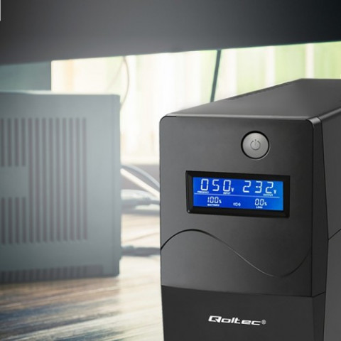 QOLTEC ZASILACZ AWARYJNY UPS 450VA | 240W | LCD - Galeria zdjęcie 10