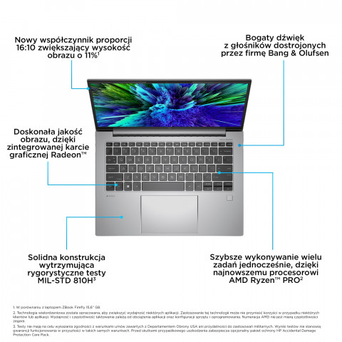 HP ZBook Firefly 14 G10 Ryzen 5 PRO 7640HS 14"WUXGA 250nits AG 16GB DDR5 5600 SSD512 Radeon 760M W11Pro 3Y OnSite - Galeria zdjęcie 11