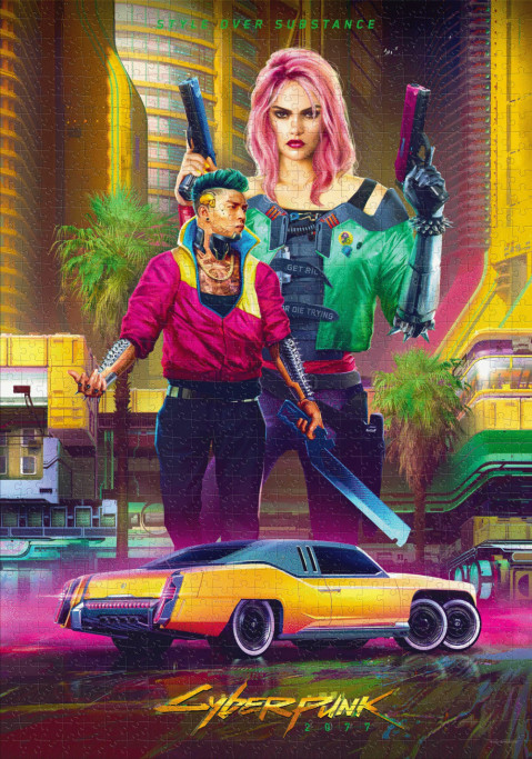 Good Loot Gaming Puzzle: Cyberpunk 2077 Kitsch Style 1000 elementów - Galeria zdjęcie 3