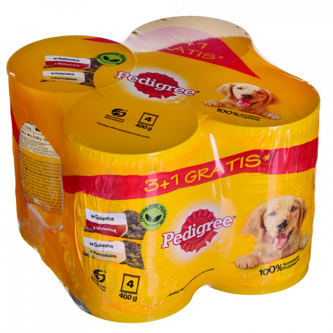 PEDIGREE Wołowina i kurczak w galaretce - mokra karma dla psa - 4x400 g - Galeria zdjęcie 2