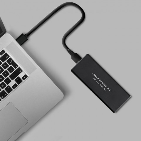 QOLTEC OBUDOWA DO DYSKÓW SSD M.2 SATA | NGFF | USB - Galeria zdjęcie 4