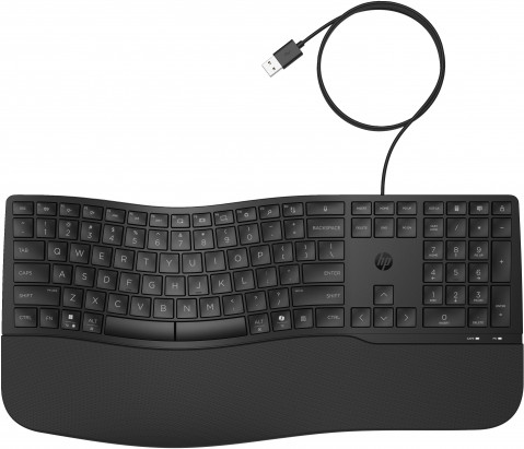 Klawiatura HP 480 Comfort Wired Keyboard przewodowa czarna 8T6M1AA - Galeria zdjęcie 8