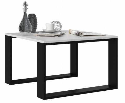 Stolik MODERN MINI 67x67xH40 biały/czarny - Galeria zdjęcie 2