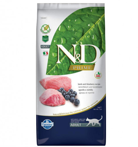 FARMINA N&D Prime Lamb & Blueberry Adult - sucha karma dla kota - 5kg - Galeria zdjęcie 1