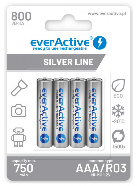EVERACTIVE AKUMULATORKI AAA 800 MAH EVHRL03-800 - Galeria zdjęcie 1