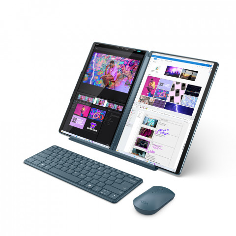 Lenovo Yoga Book 9 13IMU9 Ultra 7 155U 2x 13.3" 2.8K OLED 400nits Glossy 60Hz 32GB LPDDR5x-7467 SSD512 Intel Arc Graphics Win11 Tidal Teal - Galeria zdjęcie 5