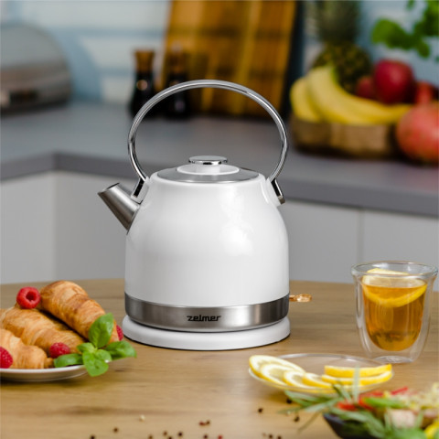 Czajnik 2200W 1,7L Biały/Inox ZELMER ZCK7940 - Galeria zdjęcie 6
