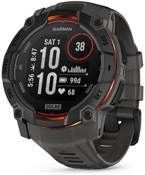 Smartwatch GARMIN Instinct 3 50mm SOLAR Black - Galeria zdjęcie 1