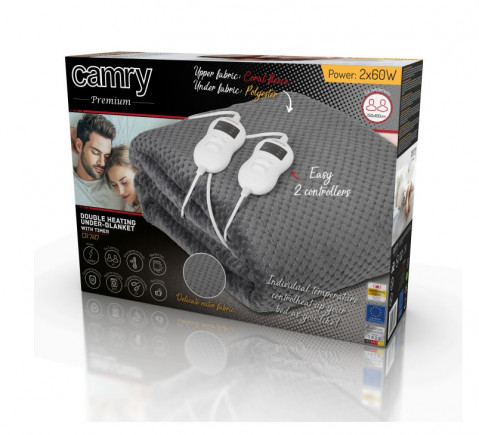 Koc elektryczny-podkładowy CAMRY CR 7417 z czasomierzem (1500mm / 1600mm) - Galeria zdjęcie 2