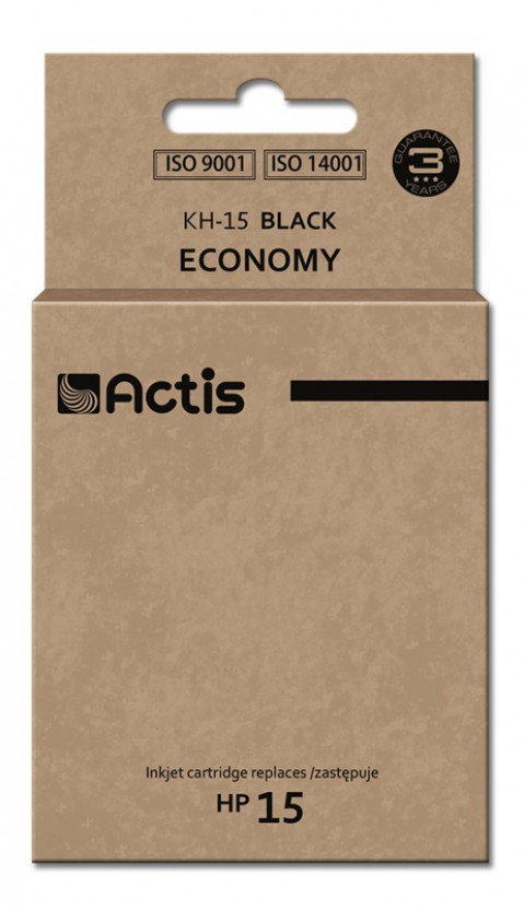 Actis KH-15 Tusz do drukarki HP, Zamiennik HP 15 C6615N; Standard; 44 ml; czarny. - Galeria zdjęcie 1